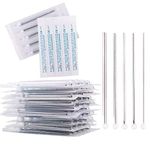 TC 100pcs Tattoo Piercing Needle with Body Ear Navel Nipple For piercing Supplies (15G)