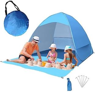 Pop Up Tent for 3-5 Persons Beach Sun Shade Tent, Large Size Quick Open Sun UV Protection Tent 200 x165 x130cm (Large)