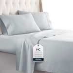 HC COLLECTION-Hotel Luxury Bed Sheets Set 1800 Series Platinum Collection, 4pc Deep Pocket,Wrinkle & Fade Resistant, Hypoallergenic (King,Artic Ice Blue) by HC COLLECTION