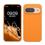 kwmobile Case Compatible with Google Pixel 9 / Pixel 9 Pro Case - TPU Silicone Phone Cover with Soft Finish - Fruity Orange