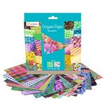 Avenue Mandarine - Ref 52501MD - Origami Sheet Pack - Geometric Patterns - 60 Fully Printed Sheets, 20 x 20cm, Eye Sticker Sheet Included, 70gsm Paper, Suitable for Ages 7+