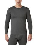 LAPASA Men's 1 Pack Thermal Tops Underwear Heavyweight Fleece Lined Long Sleeve Base Layer M26 (L (Bust 41''- 43'' / Length 28.4-inch), Dark Grey (Heavyweight, 1 Pack))