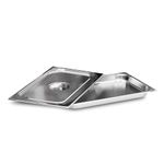 Malabar Stainless Steel Gn Pan, Gastronorm Pan with Lid (1/1 40mm)