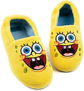 SpongeBob SquarePants Kids Slippers Character Yellow House Sliders