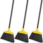 Outdoor Broom Heavy-Duty Indoor Brooms 54 Inches 3 Pack for Courtyard Garage Restaurant Lobby Patio Shop Home Kitchen Office Floor