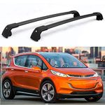 YiXi-Partswell 2Pcs Lockable Roof Rack Cross Bars Crossbar Baggage Luggage Rack Aluminum Fit for Chevrolet Bolt EV 2016-2021 - Black