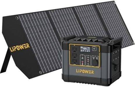 Lipower Solar Power Station, 1075Wh LiFePO4 Outdoor Battery,1200W AC/60W USB-C Output, Solar Powered Generator for Camping, Electric Generator for Home Use, Emergency, Off-Grid Living