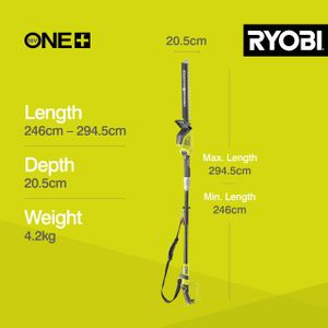 Ryobi ONE+ 18V Cordless Pole Hedge Trimmer – Lightweight Garden Tool