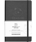 Panda Planner Undated Venture Planner - Entrepreneur 90 Day Planner - 3 Month Calendar, Weekly Agenda & Daily Planner - Hardcover Productivity Planner - 5.25” x 8.25” (Black)