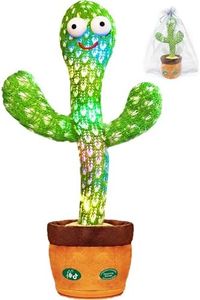 Keculf Cactus Baby Toy can be Adjusted Volume, Dancing Singing Musical Gift with LED Light. Baby Toy for Kids Talking Smart Toys, Talking Cactus Exquisite Yarn Bag Packaging