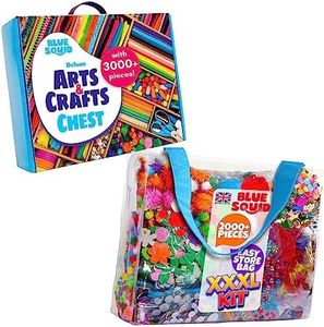 Arts & Crafts Kit for Kids - Special Bundle, Deluxe Craft Chest & XXXL Craft Bag - 5000+ pieces