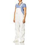 Dickies Women's Denim Bib Overall, White, Small