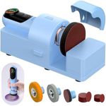 LET'S RESIN 4-in-1 Electric Resin Sanders and Polisher, 2000mAh*2 Large Battery Capacity, Powerful 3-Speed, LCD Display, Compact and Lightweight for Resin Grinding, Glass, Metal, Jade,etc