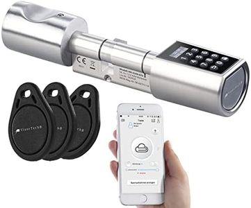 VisorTech Cylindre de serrure électrique à code + 3 clés à transpondeur TSZ-520