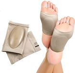 Renesmee Spandex Flat Foot Arch Support For Men&Women Medial Arch Support For Flat Feet Correction Flat Foot Sleeve Cushion Plantar Fasciitis Leg Foot Orthopedic Pain Relief,Free Size-1 Pair