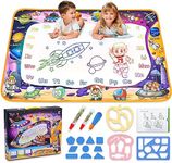 Water Doodle Mat - Kids Painting Writing Doodle Board Toy - Color Doodle Drawing Mat Bring Magic Pens Educational Toys for Age 2 3 4 5 6 7 8 Year Old Girls Boys Toddler Gift