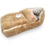 FinchGold Soft Cotton Furr Baby Sleeping Bag, Carry Bag for Newborn to 9 Months, Brown UT