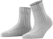 FALKE Women's Bedsock Socks, Cozy Warm Ultra Soft, Angora Wool, Crew Length, Warming, Trendy Leisure Clothing, Grey (Silver 3290), 8-10.5, 1 Pair