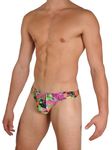 Men's New Crazy Print Thong Swimsuit By Gary Majdell Sport Medium