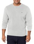 Nautica Men's Basic Crew Neck Fleece Sweatshirt, Grey Heather, X-Large