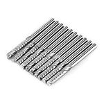 End Mill Set - 10Pcs 4mm Shank Single Flute Milling Cutter Bits Tungsten Carbide Spiral CNC Router Bit Rotary Burrs Sets for Wood Acrylic Cutting