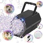 PANACARE Automatic Bubble Machine for Kids Portable Bubble Blower With LED Lights /240ml Bubble Solution/10000+ Bubbles Per Minute/12Holes Bubble Toys for Outdoor/Indoor Wedding Party Birthday Gifts