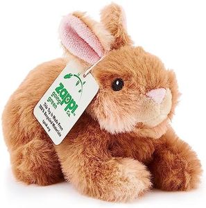 Zappi Co Peluche de Conejo 100% Reciclado (15cm de Largo) Colección de Animales Suaves, acogedores y ecológicos para el Primer niño recién Nacido
