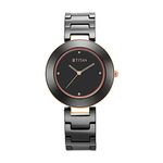 Titan Purple Ceramics Black Dial Analog Ceramic Strap Watch for Women-95189KC02