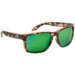 Flying Fisherman Lagoon Polarized Rectangular Sunglasses, Matte Tortoise Frame/Green Mirror Lens, Medium, Matte Tortoise Frame/Green Mirror Lens, M