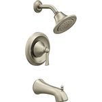 Moen T4503EPBN Wynford Posi-Temp Tub/Shower Trim Kit with Low Flow Shower Head, Brushed Nickel