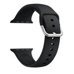 Printme Sport Band Compatible with Apple Watch Bands 49mm 45mm 44mm 42mm, Soft Silicon Belt Replacement Strap with Classic Clasp for iWatch Series 9 Ultra SE 8 7 6 5 4 3 2 for Women Men (Black)