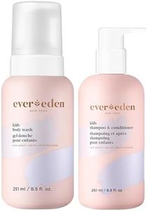 Evereden Kids Shampoo and Conditioner 2 in 1 and Kids Body Wash set | Gentle and Clean Kids Skin Care | Non-toxic Ingredients | Cool Peach scent