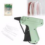 Mxlfdc Tagging Gun for Clothing, Micro Stitch Gun, Mini Speedy Stitchy Machine Gun, Portable Tag Stitch Gun Tool with 5 Replacement Needle and 1000 Tags Barbs for Clothes Sock Hat Garment(Green)