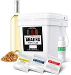 BestwineAmerica Amazing Wine Kit – Pinot Grigio – Makes 23L (30 Bottles) – Easy Homemade Wine Making Kit – 6L Concentrate with Oak Chips