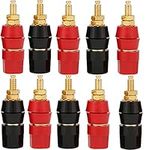 RUNCCI-YUN Binding Post Connector,4mm Banana Socket,Audio Speaker Terminal Panel Mount Banana Socket for Amplifier Speaker Terminal Socket Connector & Audio Video Cable Plugs & Adapter(10pcs)