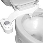 Squatty Potty SP Refresh-it Dual Stream Fresh Water Bidet Toilet Seat Attachment Non Electric, White, 17 x 4.5 x 9.8 inches