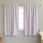 Best Home Fashion Thermal Insulated Blackout Curtains - Back Tab/Rod Pocket - 52" W x 63" L - Lilac (Set of 2 Panels)