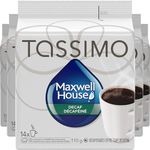 Tassimo Maxwell House Decaffeinated Coffee Single Serve T-Discs, 110g (5 Boxes of 14 T-Discs)