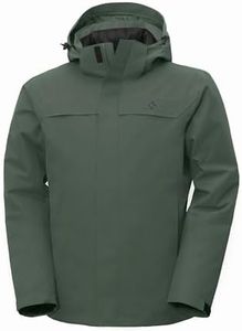 Pioneer Camp Men’s 3-in-1 Winter Coat Waterproof Snow Ski Shell Jacket Hooded with Detachable Puffer Lining