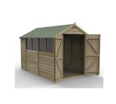 Forest Garden Overlap Pressure Treated 10x6 Apex Shed - Double Door