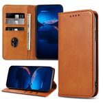 DENDICO Case for iPhone 6 / iPhone 6s, Classic PU Leather Magnetic Wallet Case, Flip Folio Protective Phone Cover Compatible with iPhone 6 / iPhone 6s, Light Brown