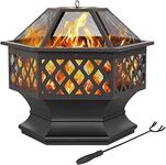 Yaheetech Fire Pit Heavy Duty Fire 