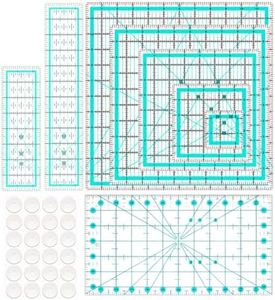 Quilting Rulers,8 Quilting Ruler Quilting Templates(2.5"X2.5", 5"X5", 8"X8", 10"X10",12"X12",6.5"x12",2.5"x12",2.5"x8")