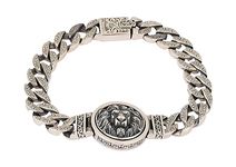 ORIONZ Bracelet for Men & Boys - 925 Sterling Silver 8" King of the Jungle Hand Bracelet - Anti Tarnish Wrist Band - Oxidised Silver Jewellery Gift for Birthday Anniversary - Fashion Accessories