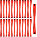 100 Pieces Hair Perm Rods Non-Slip Hair Rollers Plastic Cold Wave Perming Rods with Elastic Rubber Band Short Curlers Rod for Hairdressing Styling (Red,0.2 Inch)