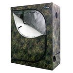 SunStream 48"x24"x60" Hydroponic Camouflage Grow Tent for Indoor Planting, 4x2 FT with Reflective Mylar, Obeservation Window and Floor Tray