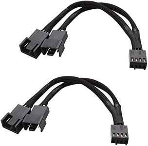 Cable Matters 2-Pack 2 Way 4 Pin PWM Fan Splitter Cable - 10cm