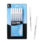 Sakura Gelly Roll Gel Pens - Bold Tip Ink Pens for Journaling, Art, or Drawing - Classic White Ink - All Are Tip Size Bold 10-6 Pack