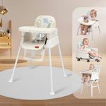 R for Rabbit Truffle High Chair for Baby, 4-in-1 Convertible Kids Feeding Chair Compact Fold, Play Chair Booster Seat Dual Meal Trays, Travel Friendly, 0.6 to 3 Years Kids, 6 Months Warranty (Beige)