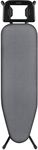UFETGYG Classic Ironing Board 43" X 13" W/with Iron Rest | Full Metal Construction| Height Adjustable | Heat & Scorch Resistant Fabric | Anti-Skid Feet | Easy to Fold |Dark Grey